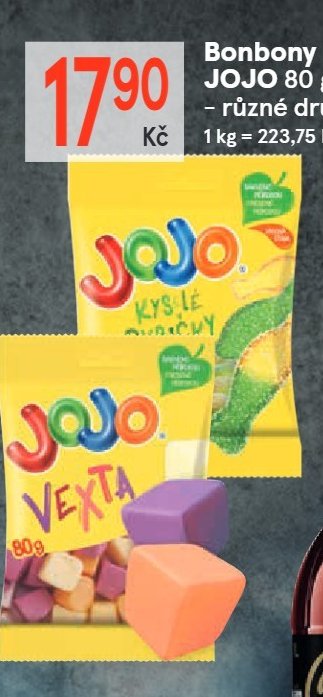Bonbony JOJO 80 g – různé druhy
