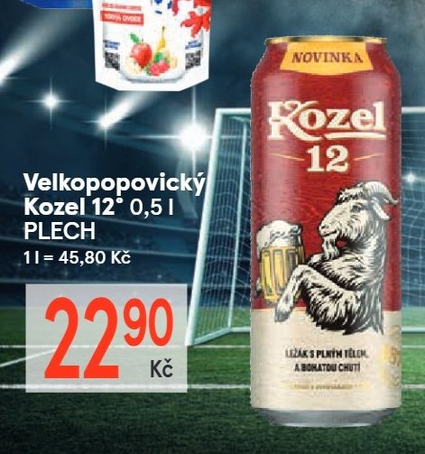 Velkopopovický Kozel 12° 0,5 l PLECH