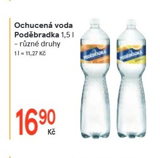 Ochucená voda Poděbradka 1,5 l