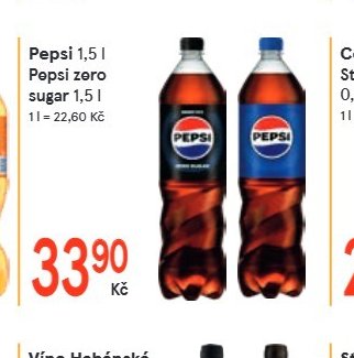 Pepsi 1,5 l, Pepsi zero sugar 1,5 l