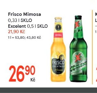 Frisco Mimosa 0,33 l SKLO, Excelent 0,5 l SKLO