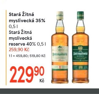 Stará Žitná myslivecká 35% 0,5 l, Stará Žitná myslivecká reserve 40% 0,5 l
