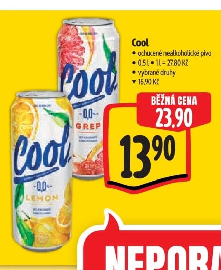 Cool ochucené nealkoholické pivo