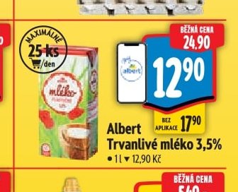Albert Trvanlivé mléko 3,5%