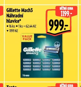 Gillette Mach3 Náhradní hlavice