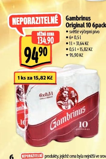 Gambrinus Original 10 6pack