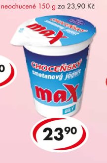 Choceňský smetanový jogurt MAX bílý