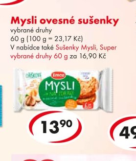 Mysli ovesné sušenky
