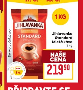 Jihlavanka Standard Mletá káva
