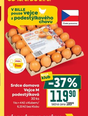 Srdce domova Vejce M podestýlková