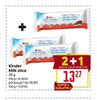 Kinder Milk slice
