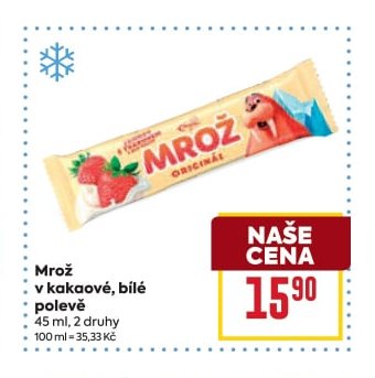 Mrož v kakaové, bílé polevě