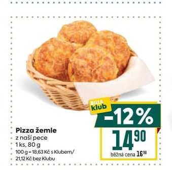 Pizza žemle z naší pece