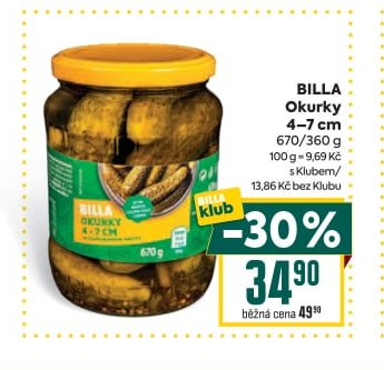 BILLA Okurky