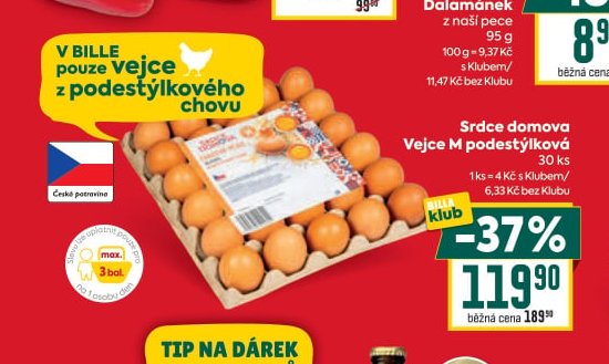 Vejce M podestýlková