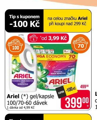 Ariel (*) gel/kapsle 100/70-60 dávek