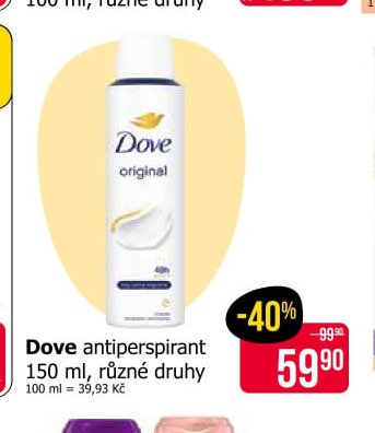 Dove antiperspirant 150 ml, různé druhy