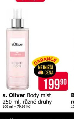 s. Oliver Body mist 250 ml, různé druhy