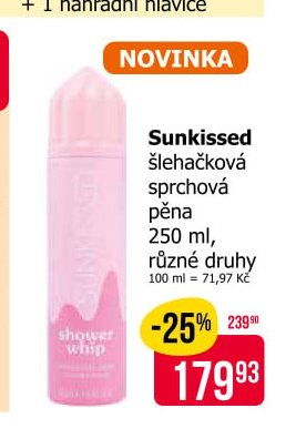 Sunkissed šlehačková sprchová pěna 250 ml, různé druhy
