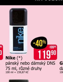 Nike (*) pánský nebo dámský DNS 75 ml