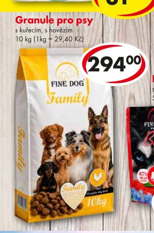 Granule pro psy s kuřecím, s hovězím