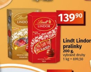 Lindt Lindor pralinky
