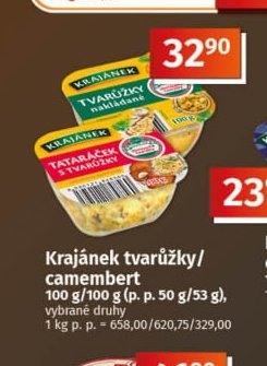 Krajánek tvarůžky/camembert