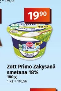 Zott Primo Zakysaná smetana 18%