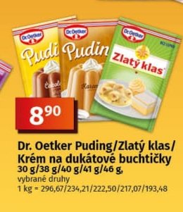 Dr. Oetker Puding/Zlatý klas/Krém na dukátové buchtičky