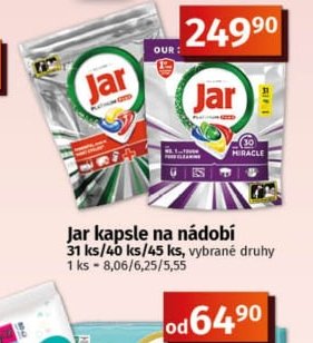 Jar kapsle na nádobí
