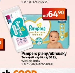 Pampers pleny/ubrousky