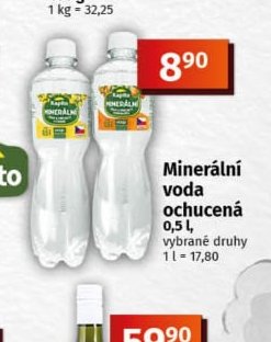 Minerální voda ochucená