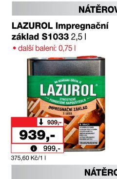 LAZUROL Impregnační základ S1033