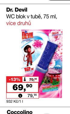 Dr. Devil WC blok v tubě