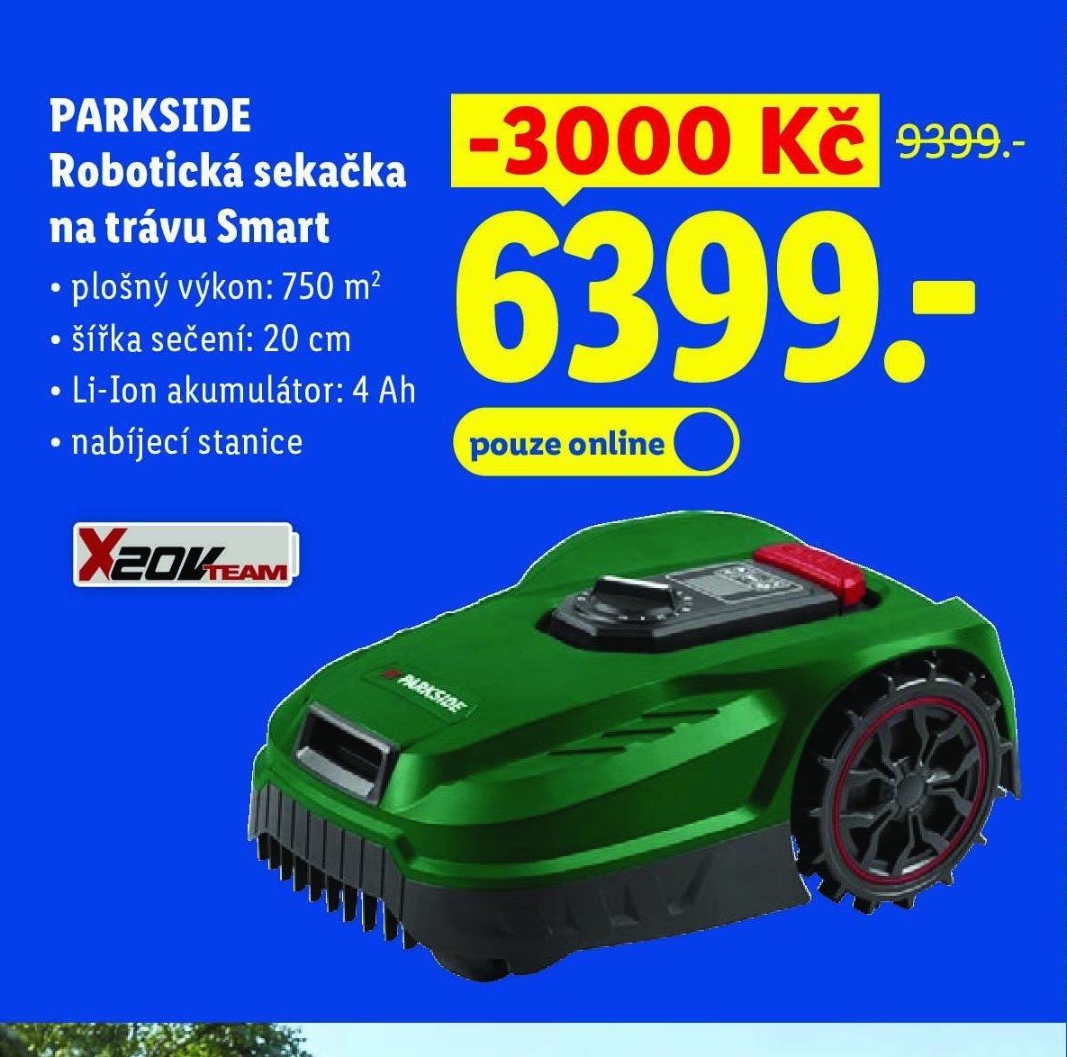 PARKSIDE Robotická sekačka na trávu Smart