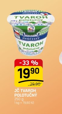 JČ TVAROH POLOTUČNÝ 250 g