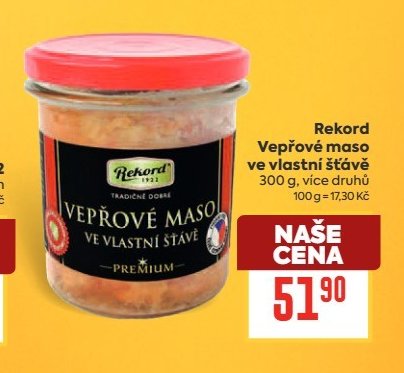 Rekord Vepřové maso ve vlastní šťávě