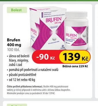 Brufen 400 mg 100 tbl.
