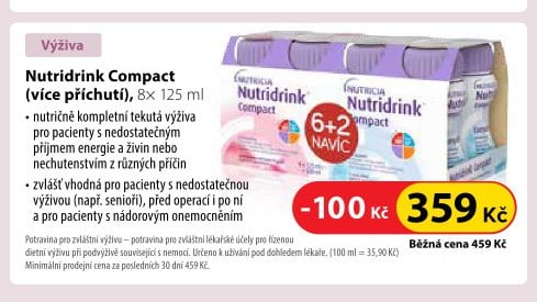 Nutridrink Compact (více příchutí), 8x 125 ml