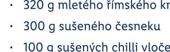 sušeného česneku