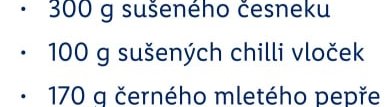 sušených chilli vloček