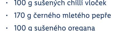 černého mletého pepře