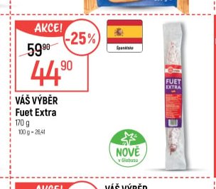 Váš Výběr Fuet Extra 170g