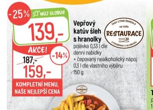 Vepřový katův šleh s hranolky