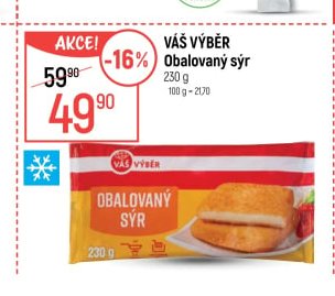 Váš výběr Obalovaný sýr