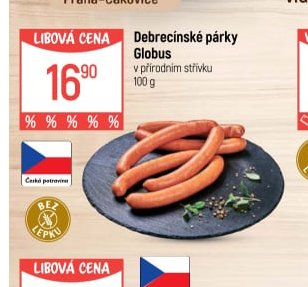 Debrecínské párky Globus