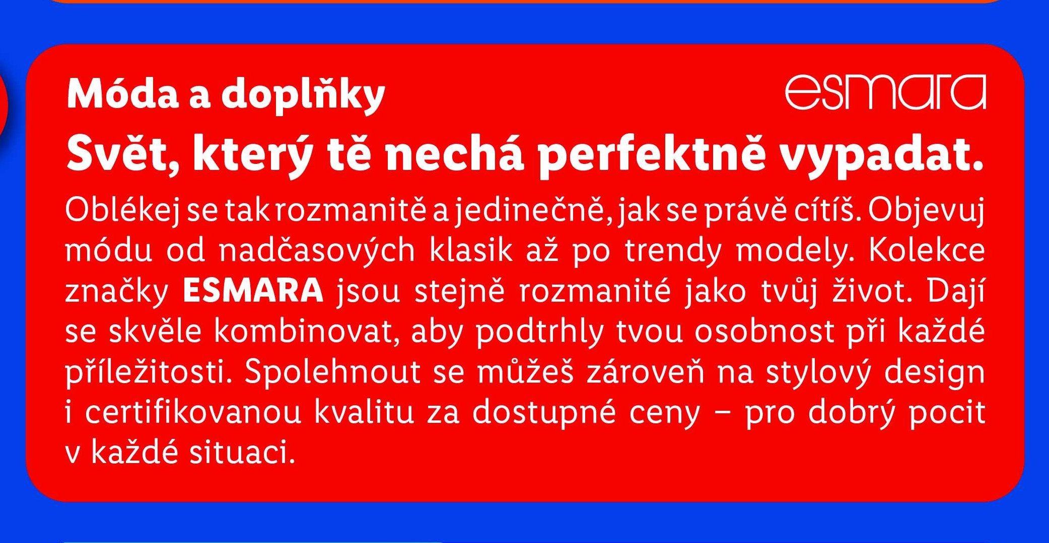 Móda a doplňky - esmara