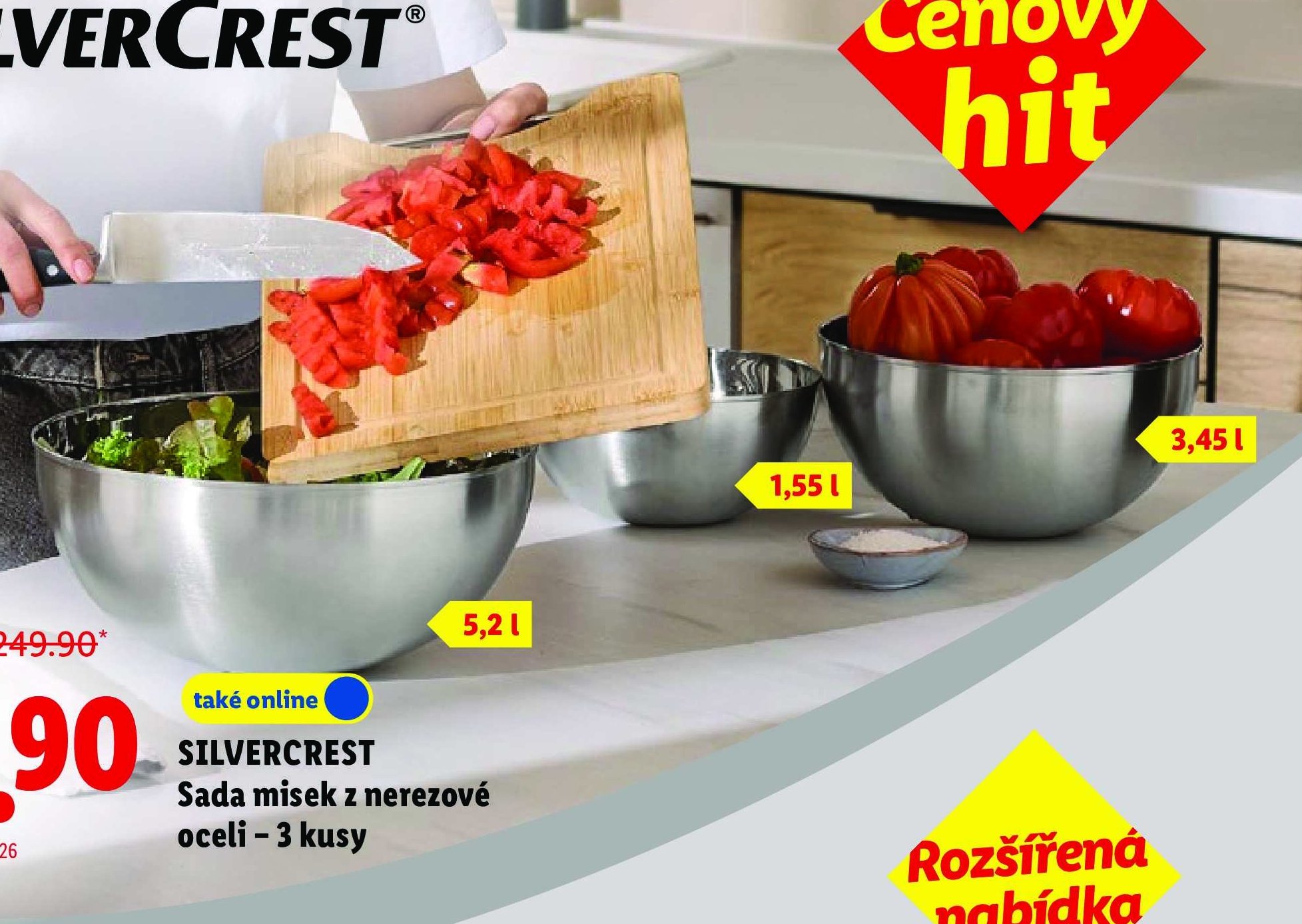 SILVERCREST Sada misek z nerezové oceli – 3 kusy