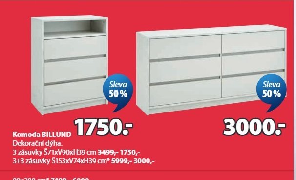 Komoda BILLUND 3 zásuvky