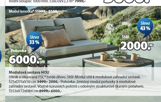 Modulová sestava HOU (Pohovka a Stůl)